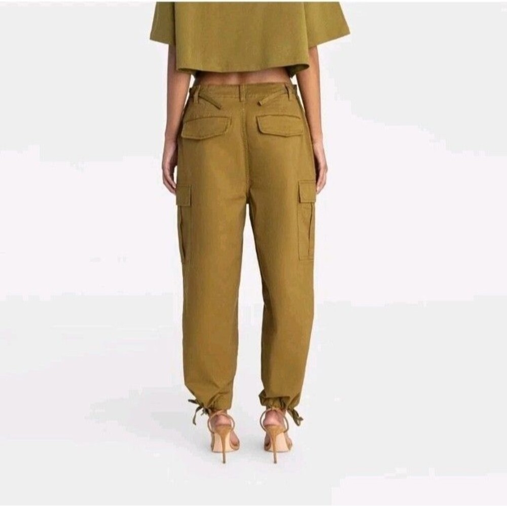 KBB by KAHLANA Women's Mid-Rise Straight Leg 'The Cargo Jogger' - Tan S NWT - Picture 2 of 6